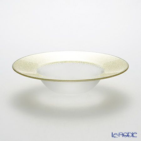 Vetro Felice ヴェトロ フェリーチェ グリッター リムボウル 19.5cm ニューゴールド＆クリア ペア