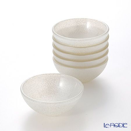 Vetro Felice ヴェトロ フェリーチェ グリッター ミニボウル 9cm ホワイト 6個セット
