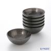 Vetro Felice ヴェトロ フェリーチェ グリッター ミニボウル 9cm ダークグレイ 6個セット