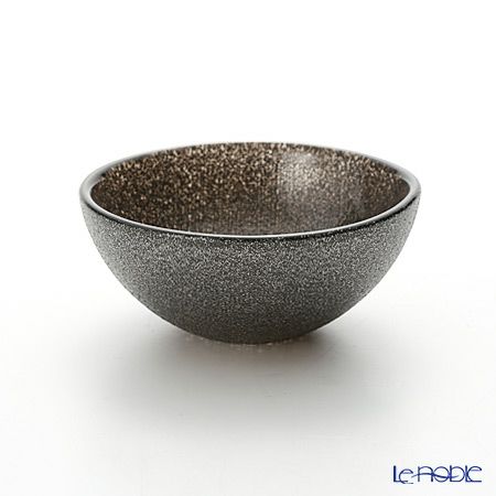 Vetro Felice ヴェトロ フェリーチェ グリッター ミニボウル 9cm ダークグレイ 6個セット