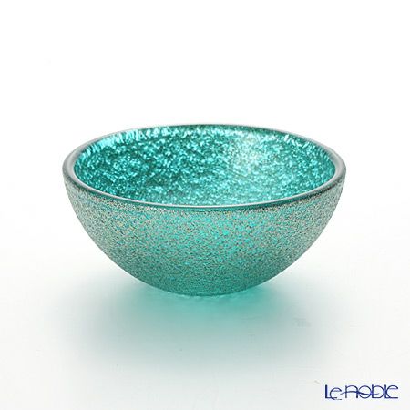 Vetro Felice ヴェトロ フェリーチェ グリッター ミニボウル 9cm アクアブルー 6個セット