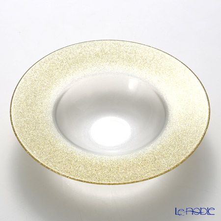 Vetro Felice ヴェトロ フェリーチェ グリッター リムボウル 26cm ニューゴールド＆クリア ペア