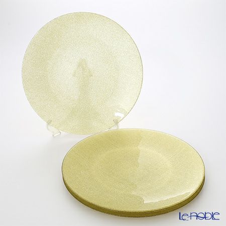 Vetro Felice ヴェトロ フェリーチェ グリッター プレート 35cm ニューゴールド 4枚セット