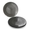 Vetro Felice ヴェトロ フェリーチェ グリッター プレート 35cm ダークグレイ 4枚セット