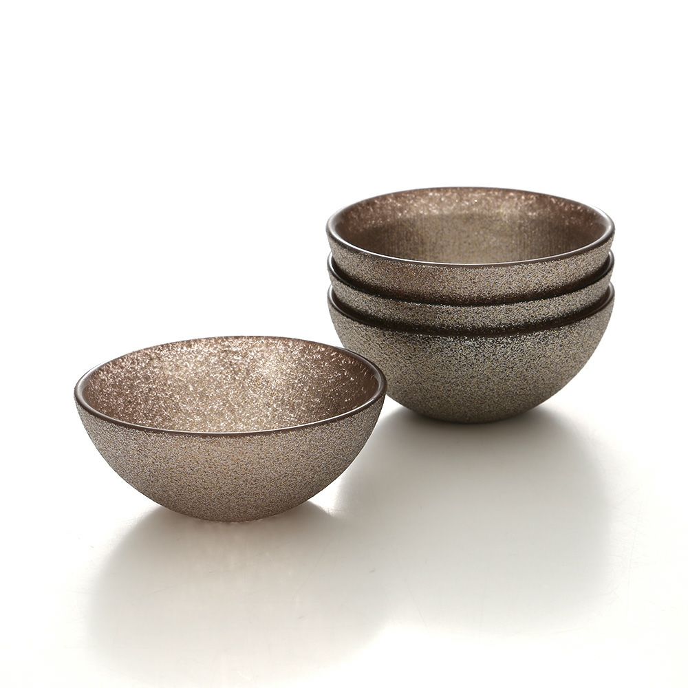 Vetro Felice ヴェトロ フェリーチェ グリッター ミニボウル 9cm ジンジャー 4個セット