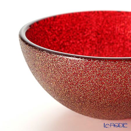 Vetro Felice ヴェトロ フェリーチェ グリッター ミニボウル 9cm レッド 4個セット