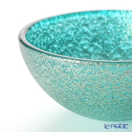 Vetro Felice ヴェトロ フェリーチェ グリッター ミニボウル 9cm アクアブルー 4個セット