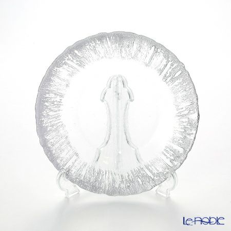 Vetro Felice ヴェトロ フェリーチェ フラッシュ プレート 21.5cm クリア＆シルバー 6枚セット
