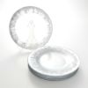 Vetro Felice ヴェトロ フェリーチェ フラッシュ プレート 28cm クリア＆シルバー 6枚セット