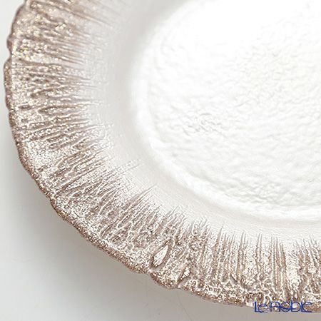 Vetro Felice ヴェトロ フェリーチェ フラッシュ プレート 21.5cm ホワイトパール＆ジンジャー 4枚セット