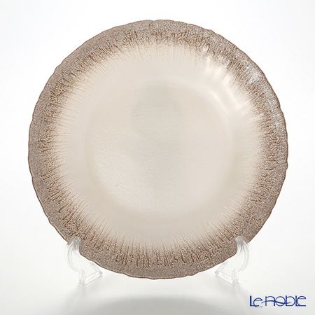 Vetro Felice ヴェトロ フェリーチェ フラッシュ プレート 28cm ホワイトパール＆ジンジャー ペア