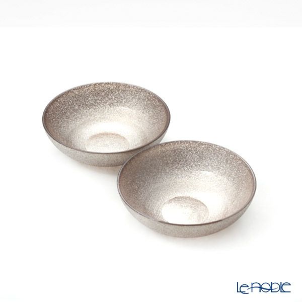 Vetro Felice ヴェトロ フェリーチェ グリッター ロウボウル 14cm ジンジャー ペア