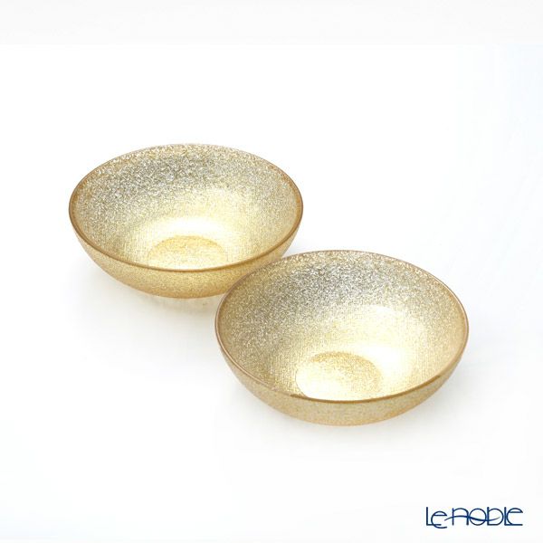 Vetro Felice ヴェトロ フェリーチェ グリッター ロウボウル 14cm ニューゴールド ペア