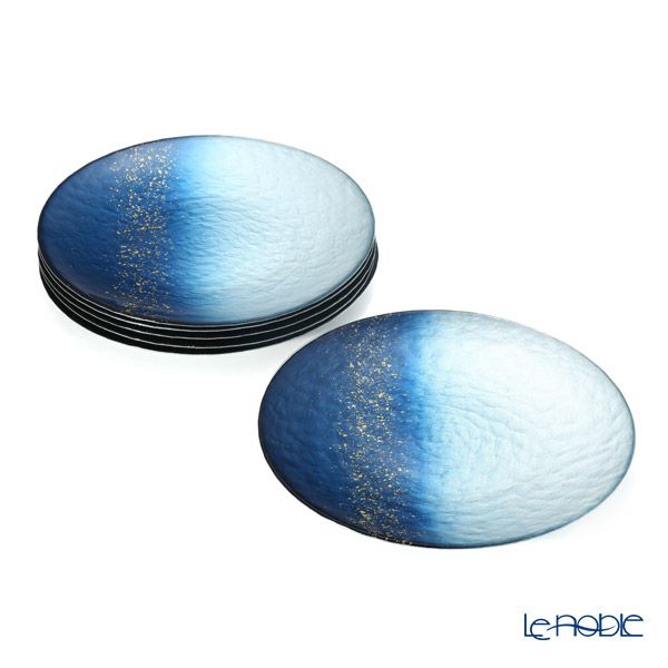 Vetro Felice ヴェトロ フェリーチェ ホライズン プレート 28cm ブルー 6枚セット