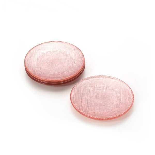 Vetro Felice ヴェトロ フェリーチェ グリッター プレート 14cm ヴィンテージローズピンク 4枚セット