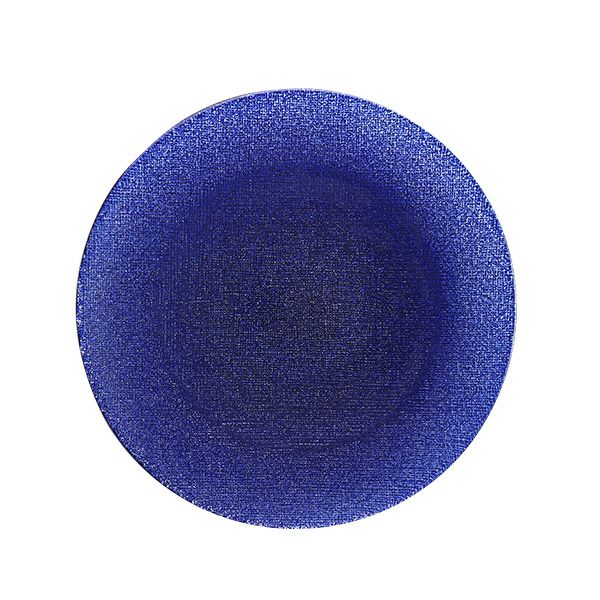 Vetro Felice ヴェトロ フェリーチェ グリッター プレート 21cm ダークブルー 4枚セット