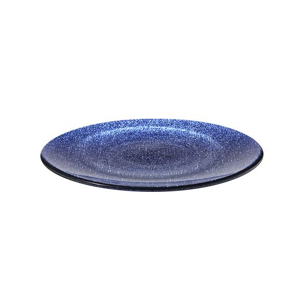 Vetro Felice ヴェトロ フェリーチェ グリッター プレート 21cm ダークブルー 4枚セット