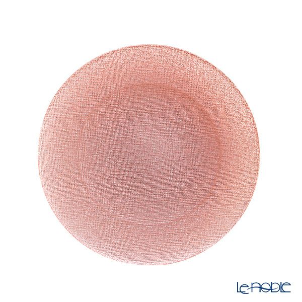 Vetro Felice ヴェトロ フェリーチェ グリッター プレート 21cm ヴィンテージローズピンク 4枚セット