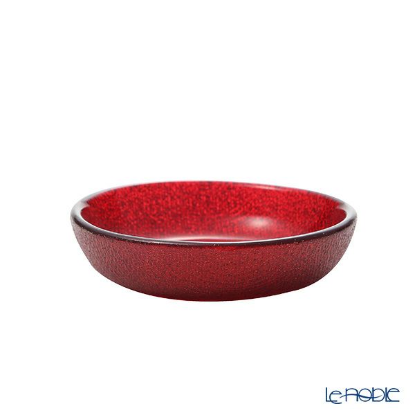 Vetro Felice ヴェトロ フェリーチェ グリッター ミニプレート／豆皿 9cm レッド 4枚セット
