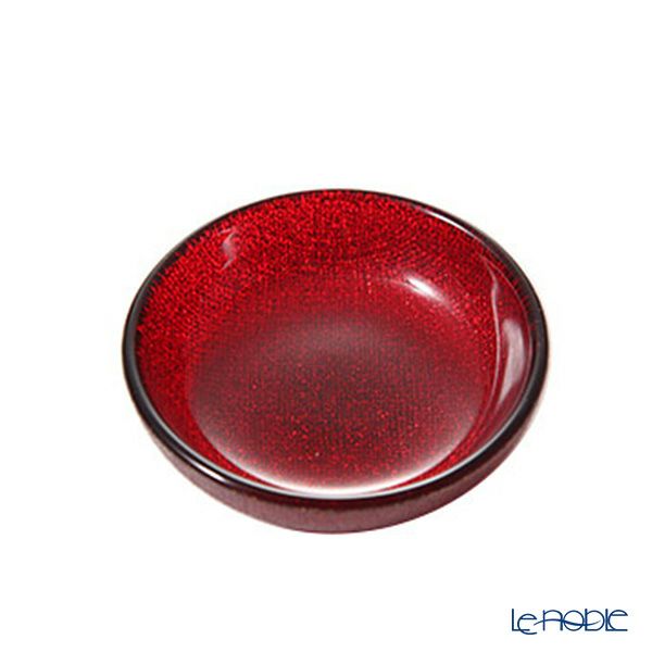 Vetro Felice ヴェトロ フェリーチェ グリッター ミニプレート／豆皿 9cm レッド 4枚セット