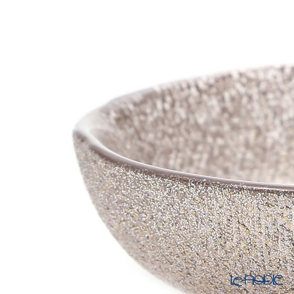 Vetro Felice ヴェトロ フェリーチェ グリッター ミニプレート／豆皿 9cm ジンジャー 4枚セット