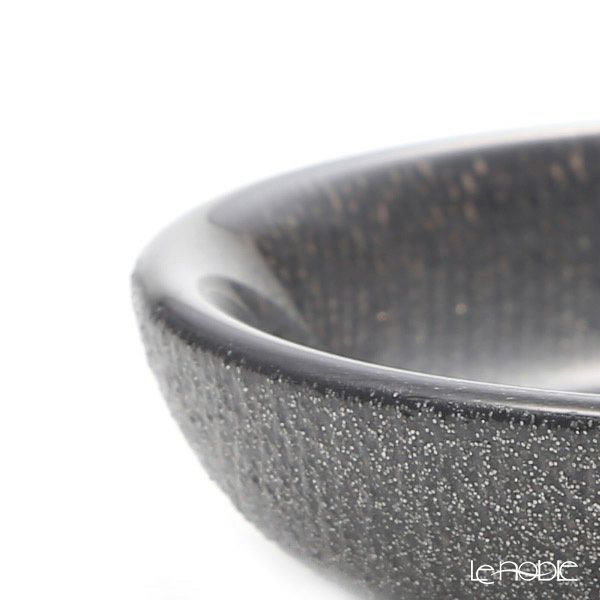 Vetro Felice ヴェトロ フェリーチェ グリッター ミニプレート／豆皿 9cm ダークグレイ 4枚セット