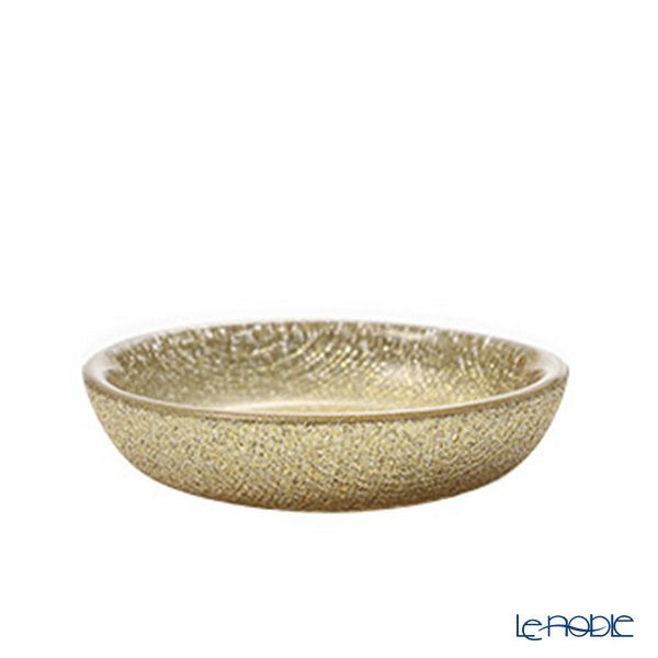 Vetro Felice ヴェトロ フェリーチェ グリッター ミニプレート／豆皿 9cm ニューゴールド 4枚セット