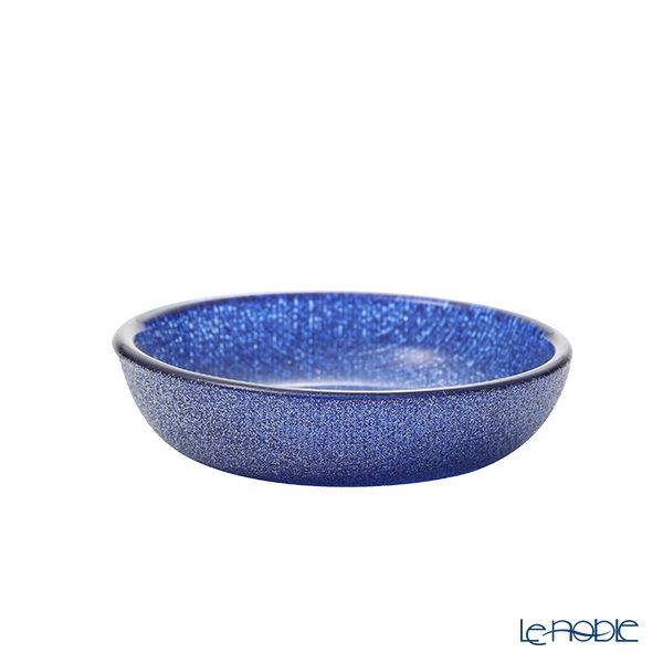 Vetro Felice ヴェトロ フェリーチェ グリッター ミニプレート／豆皿 9cm ダークブルー 4枚セット
