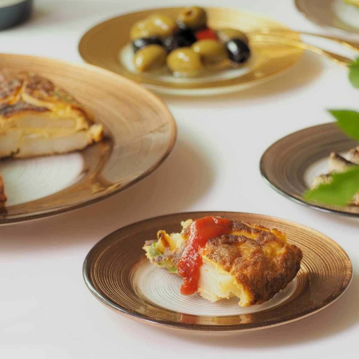 Vetro Felice ヴェトロ フェリーチェ サークル プレート 15cm ブラウン 4枚セット