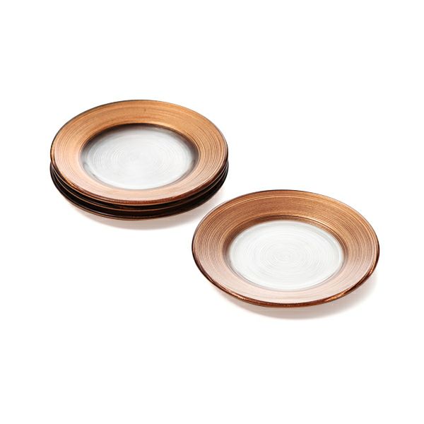 Vetro Felice ヴェトロ フェリーチェ サークル プレート 15cm ブラウン 4枚セット