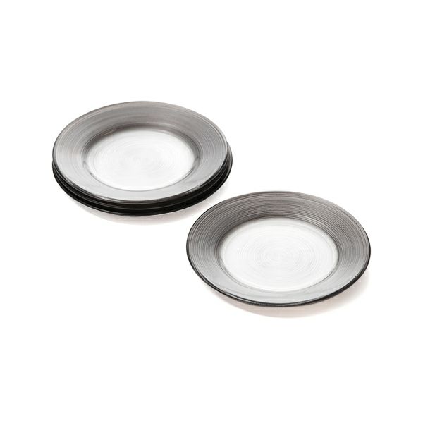 Vetro Felice ヴェトロ フェリーチェ サークル プレート 15cm グレー 4枚セット