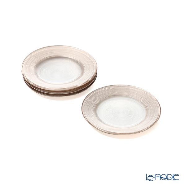 Vetro Felice ヴェトロ フェリーチェ サークル プレート 15cm アイボリー 4枚セット