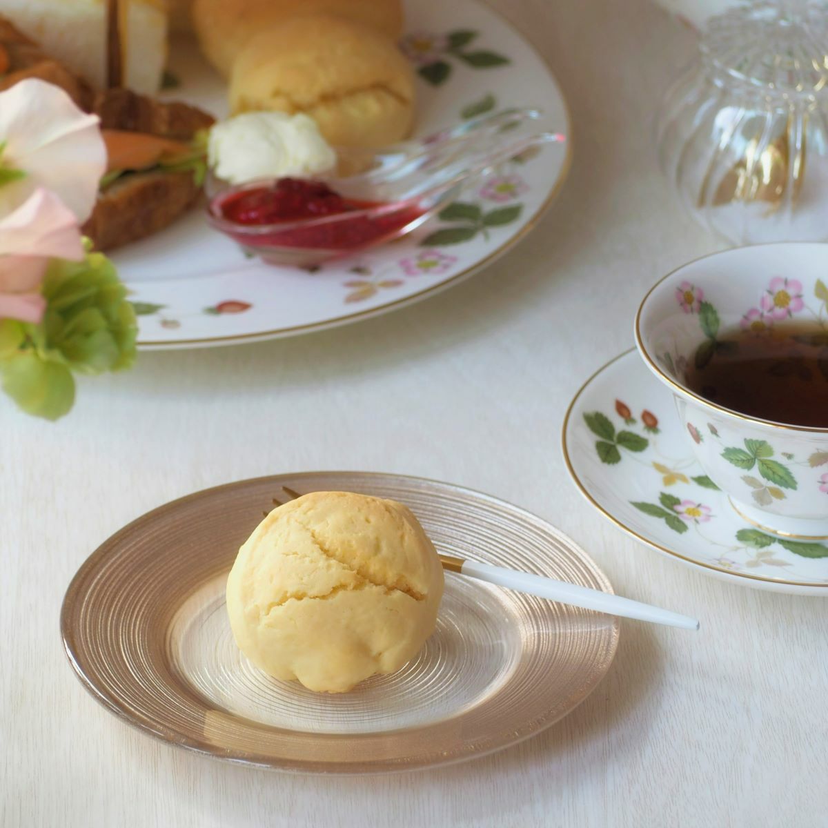 Vetro Felice ヴェトロ フェリーチェ サークル プレート 15cm アイボリー 4枚セット