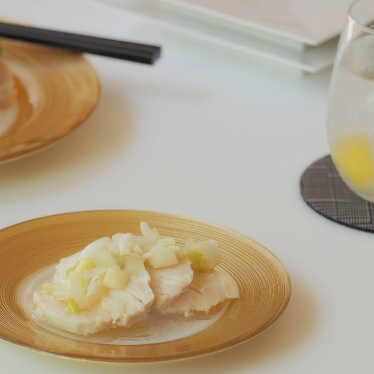 Vetro Felice ヴェトロ フェリーチェ サークル プレート 15cm ゴールド 4枚セット