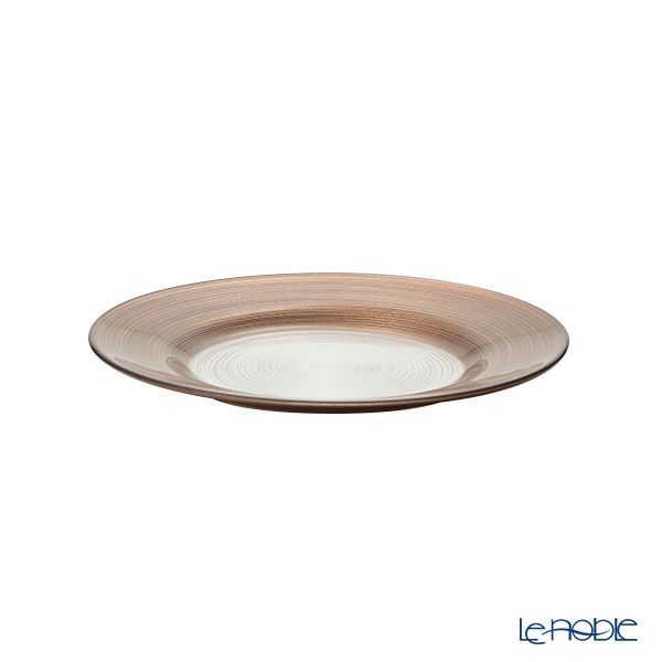 Vetro Felice ヴェトロ フェリーチェ サークル プレート 21cm ブラウン 4枚セット