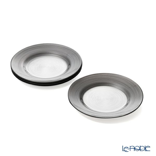 Vetro Felice ヴェトロ フェリーチェ サークル プレート 21cm グレー 4枚セット