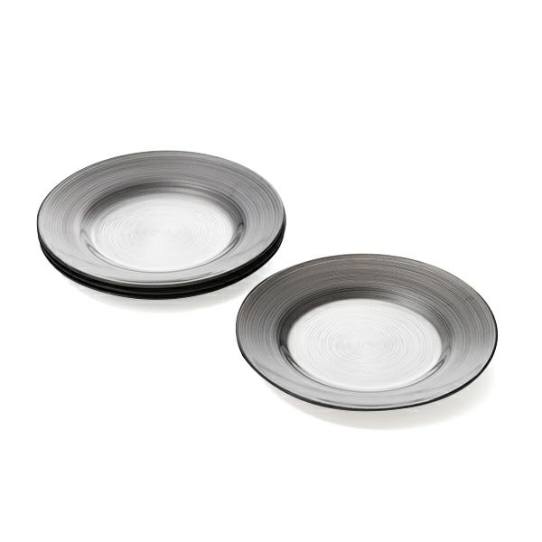 Vetro Felice ヴェトロ フェリーチェ サークル プレート 21cm グレー 4枚セット