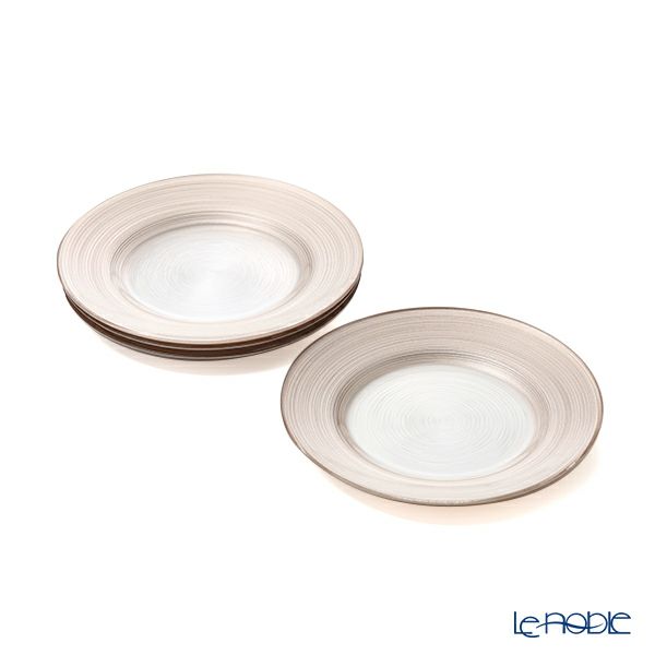 Vetro Felice ヴェトロ フェリーチェ サークル プレート 21cm アイボリー 4枚セット