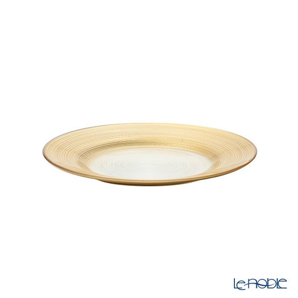 Vetro Felice ヴェトロ フェリーチェ サークル プレート 21cm ゴールド 4枚セット