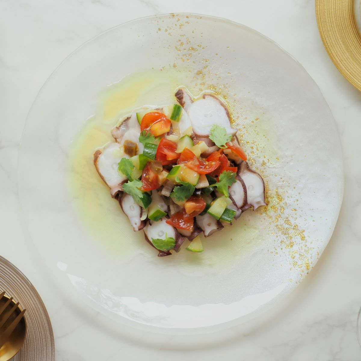 Vetro Felice ヴェトロ フェリーチェ ホライズン プレート 22cm ホワイト 4枚セット