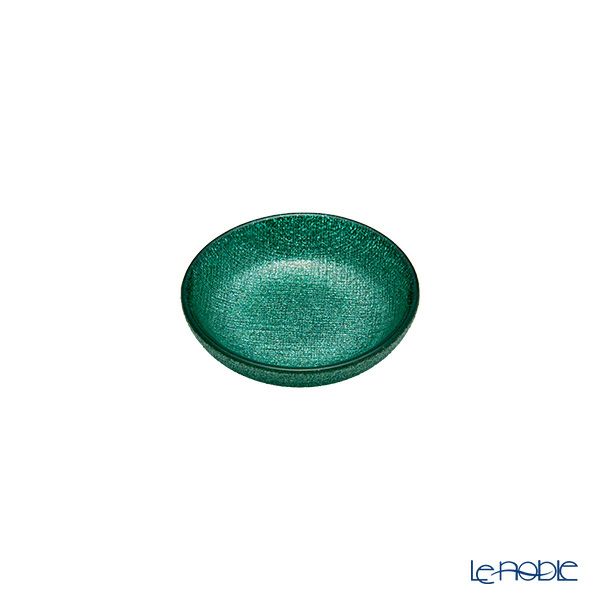 Vetro Felice ヴェトロ フェリーチェ グリッター ミニプレート／豆皿 9cm アクアブルー 4枚セット