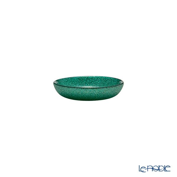 Vetro Felice ヴェトロ フェリーチェ グリッター ミニプレート／豆皿 9cm アクアブルー 4枚セット