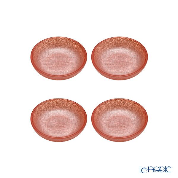 Vetro Felice ヴェトロ フェリーチェ グリッター ミニプレート／豆皿 9cm ヴィンテージローズピンク 4枚セット