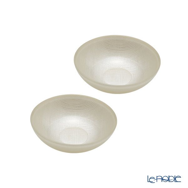 Vetro Felice ヴェトロ フェリーチェ グリッター ロウボウル 14cm ホワイト ペア