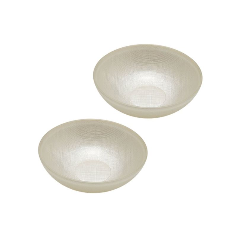 Vetro Felice ヴェトロ フェリーチェ グリッター ロウボウル 14cm ホワイト ペア