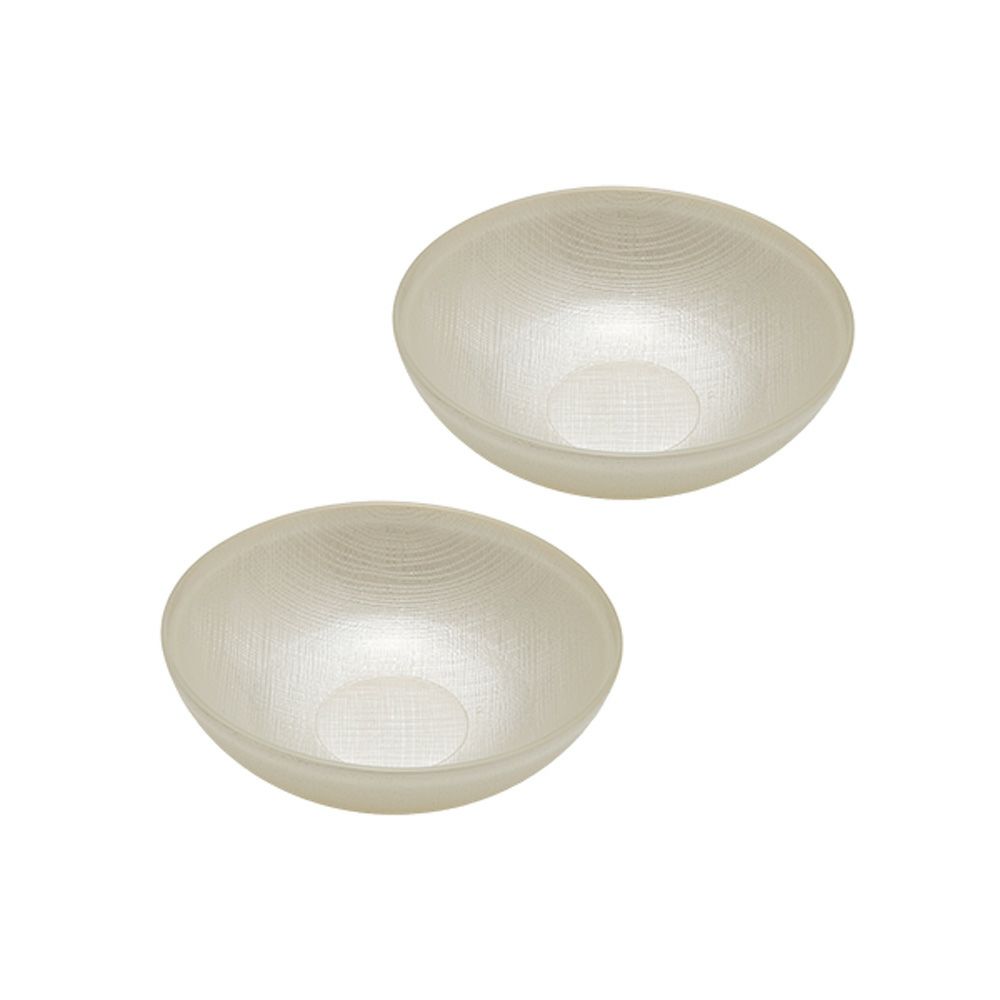 Vetro Felice ヴェトロ フェリーチェ グリッター ロウボウル 14cm ホワイト ペア