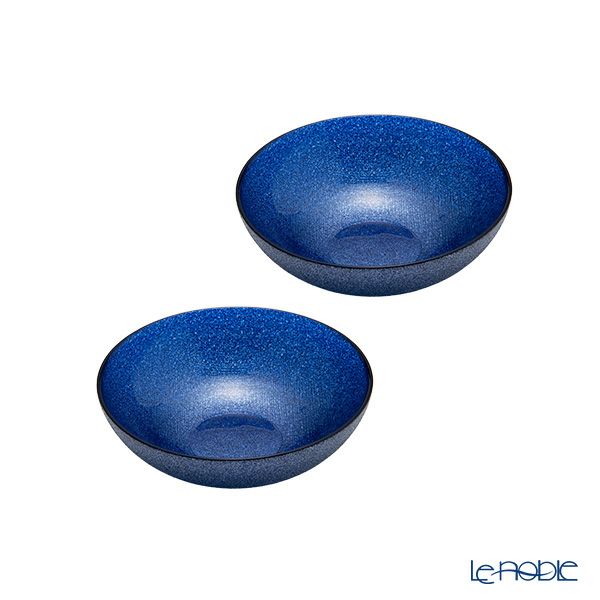 Vetro Felice ヴェトロ フェリーチェ グリッター ロウボウル 14cm ダークブルー ペア