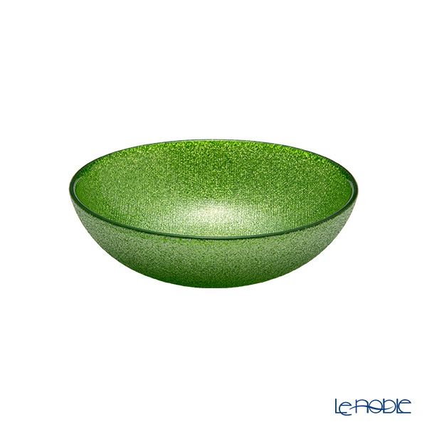 Vetro Felice ヴェトロ フェリーチェ グリッター ロウボウル 14cm ライトグリーン ペア