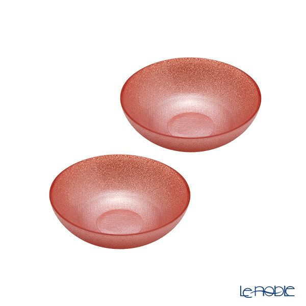 Vetro Felice ヴェトロ フェリーチェ グリッター ロウボウル 14cm ヴィンテージローズピンク ペア