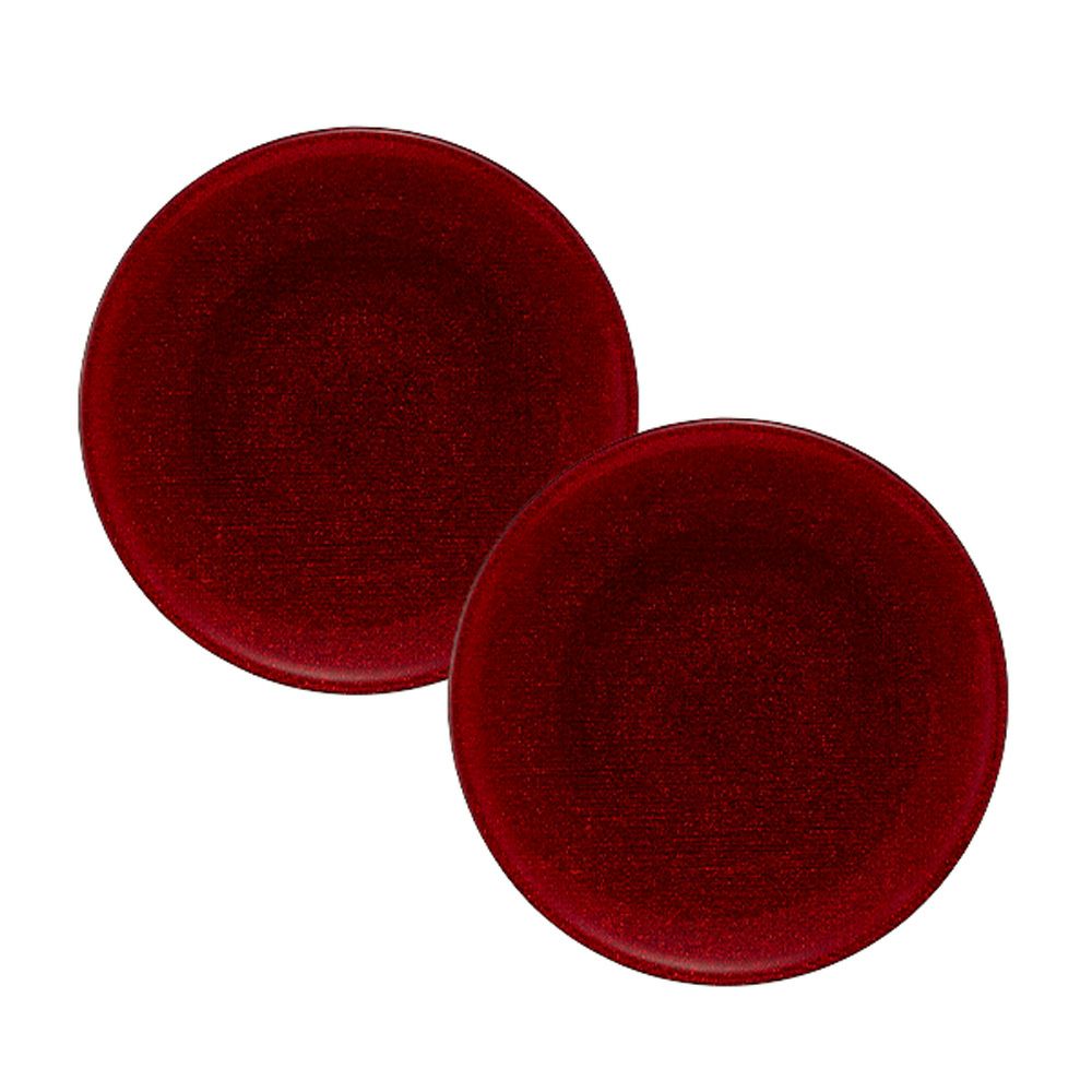 Vetro Felice ヴェトロ フェリーチェ グリッター プレート 17cm レッド 323917B G003 ペア